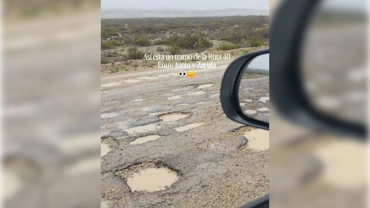 Treinta kilómetros de pozos en la Ruta 40 que obligan a reducir la marcha entre Junín de los Andes y Zapala