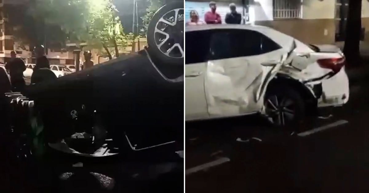 Una conductora con 1,79 gramos de alcohol en sangre volcó en Alberdi y dejó cinco personas heridas