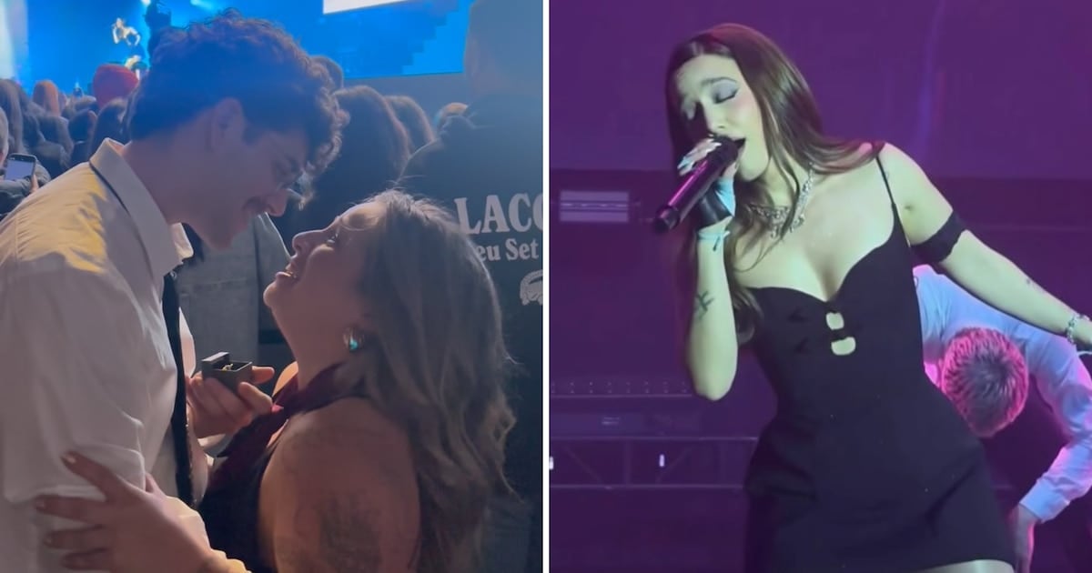 El cierre soñado: le propuso casamiento en medio de un show de Ángela Torres y el video se hizo viral