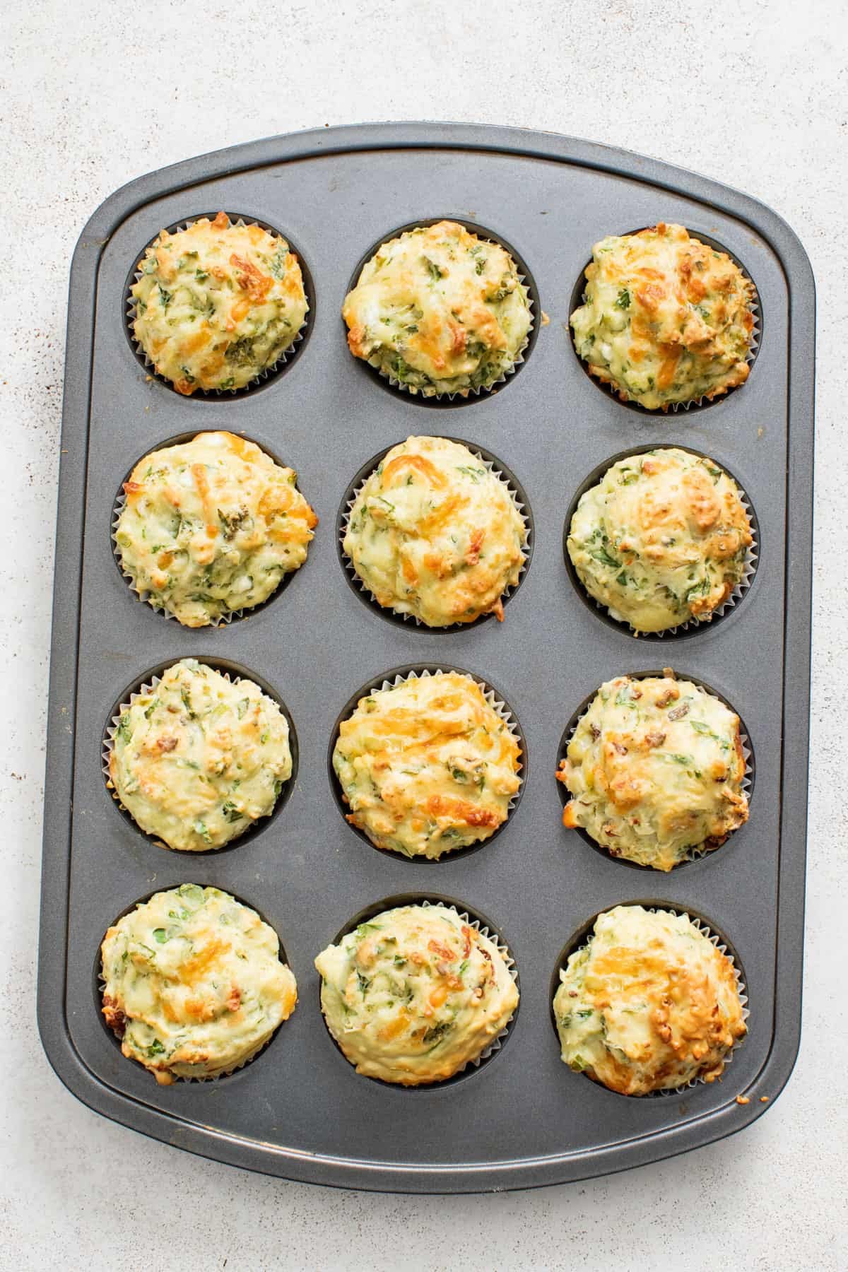 Muffins de espinaca salados: receta rapida con pocos ingredientes