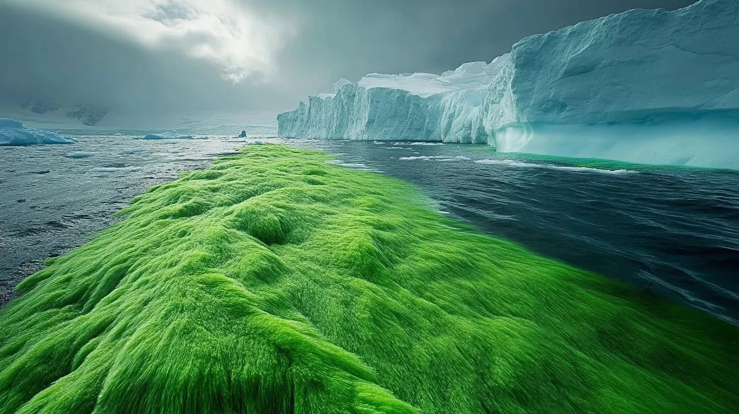 Ríos glaciares se vuelven verdes y preocupa el impacto del calentamiento global