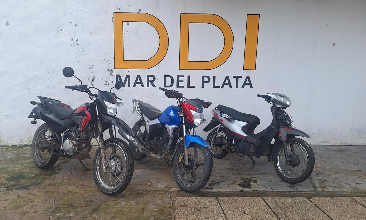 Golpe a una banda delictiva en Mar del Plata: habían robado cerca de 20 motos en menos de dos meses.